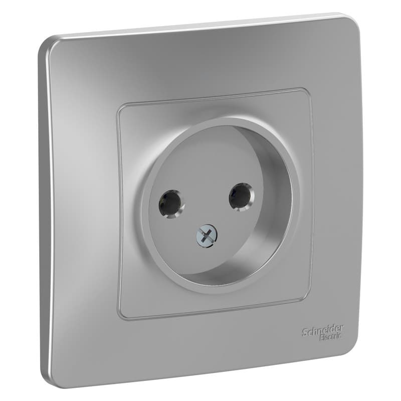 Розетка без заземления Schneider Electric Blanca алюминий BLNRS000013