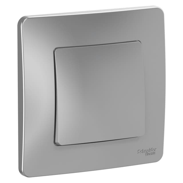 Выключатель проходной одноклавишный Schneider Electric Blanca алюминий BLNVS410603