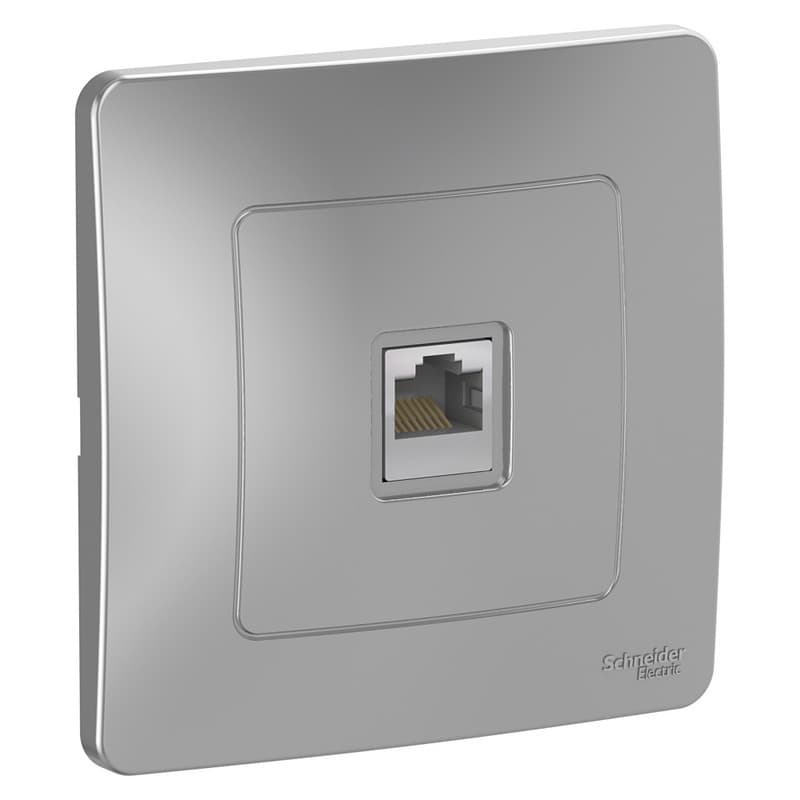 Розетка компьютерная Schneider Electric Blanca алюминий RJ-45 BLNIS045003