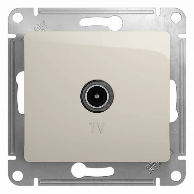 Розетка TV одиночная Schneider Electric Glossa молочный цвет GSL000993 для телевизора