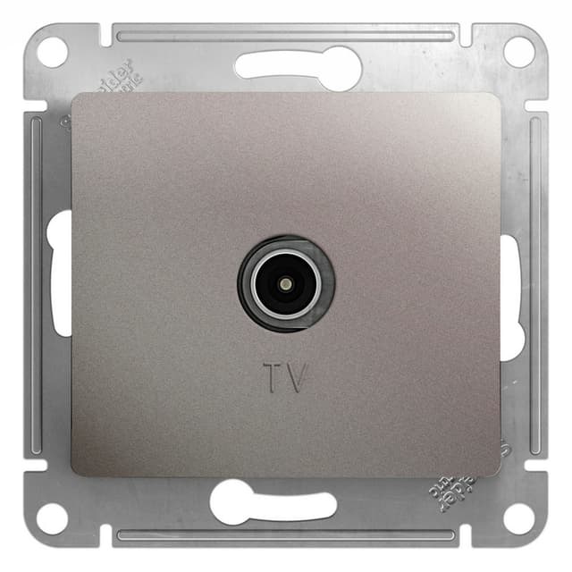 Розетка TV одиночная Schneider Electric Glossa цвет платина GSL001293 для телевизора