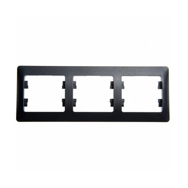 Рамка 3-местная Schneider Electric Glossa антрацит GSL000703 для блока из трех устройств