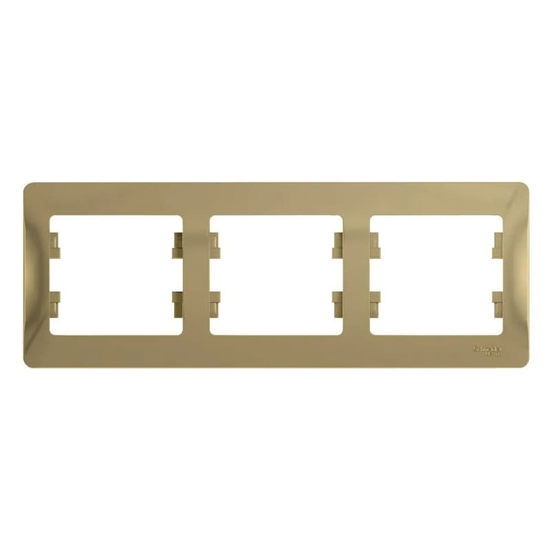 Рамка трехместная (3-постовая) Systeme Electric (Schneider) Glossa, цвет титан