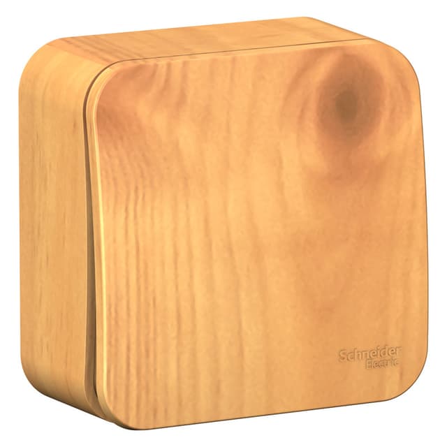 Выключатель одноклавишный Systeme Electric Blanca BLNVA101015, цвет ясень, накладной открытой установки, матовый, с изолирующей пластиной, без подсветки.