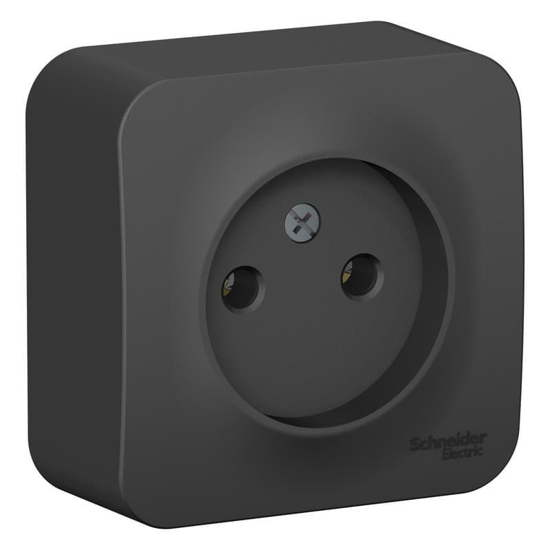 Розетка без заземления Systeme Electric Blanca BLNRA000116, цвет антрацит.