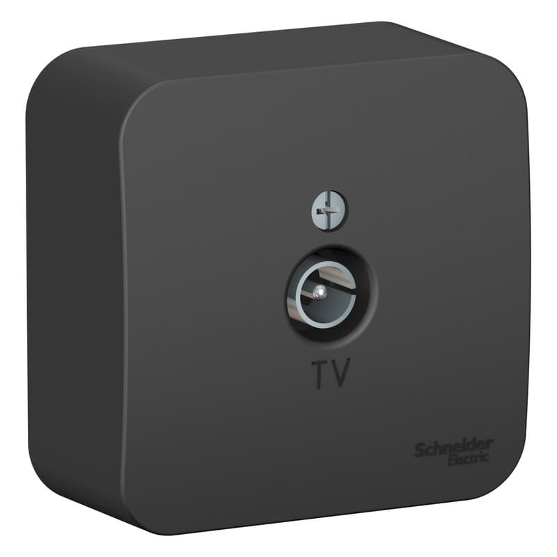 Розетка TV оконечная Systeme Electric Blanca BLNTA000016, цвет антрацит, для подключения антенны.