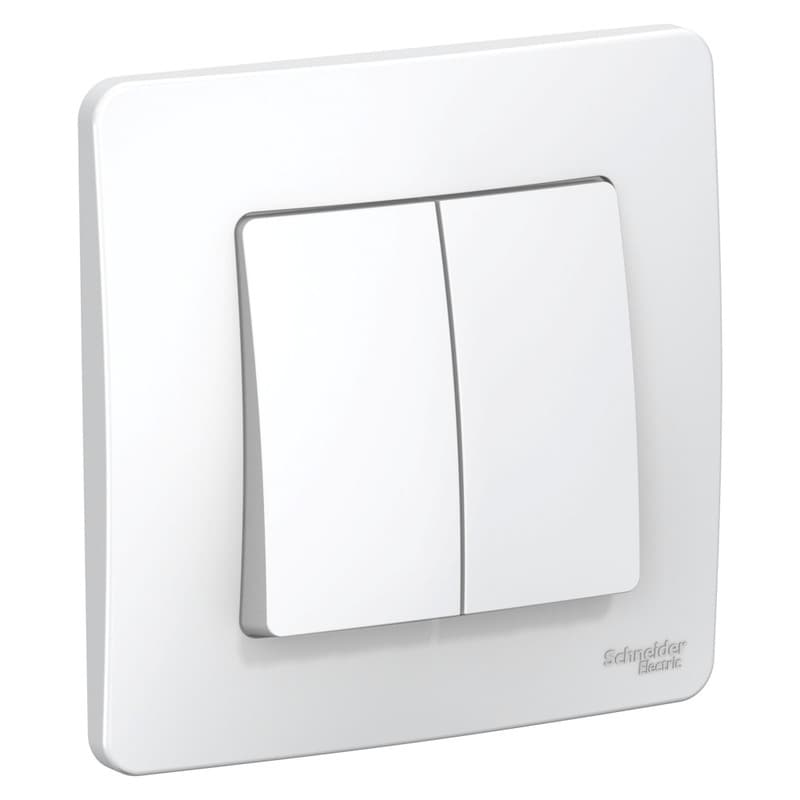 Выключатель двухклавишный Schneider Electric Blanca белый BLNVS010501