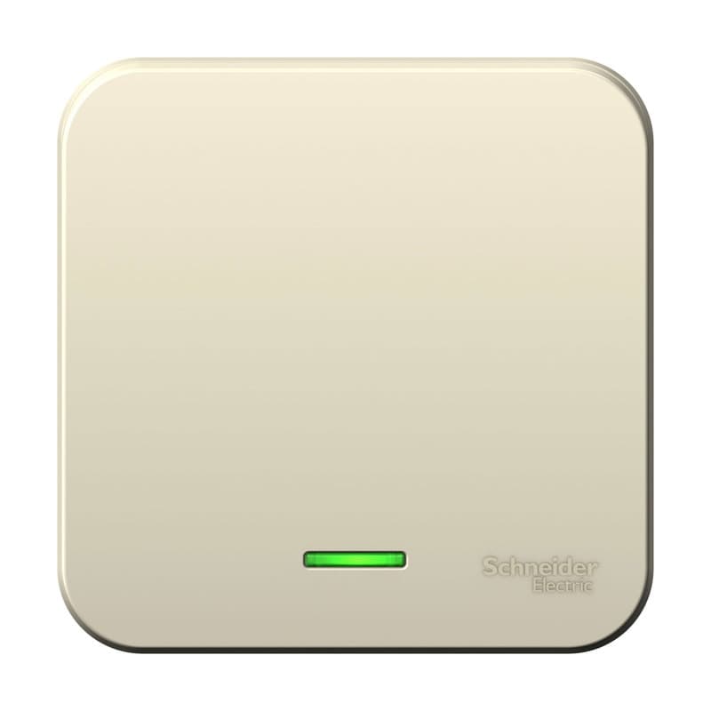 Выключатель 1-клавишный с подсветкой Systeme (Schneider) Electric Blanca BLNVA061112 (молочный)