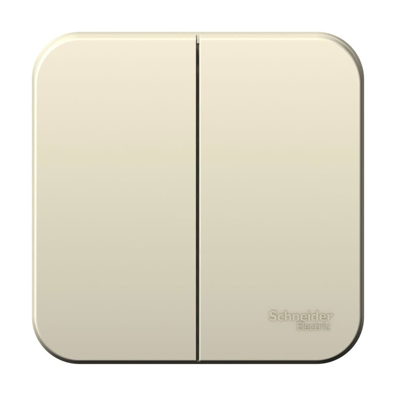 Выключатель двухклавишный Systeme Electric Blanca BLNVA065012, цвет молочный.