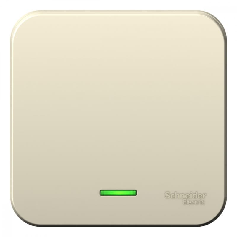 Выключатель 1-клавишный с подсветкой Systeme (Schneider) Electric Blanca BLNVA101112 (молочный)