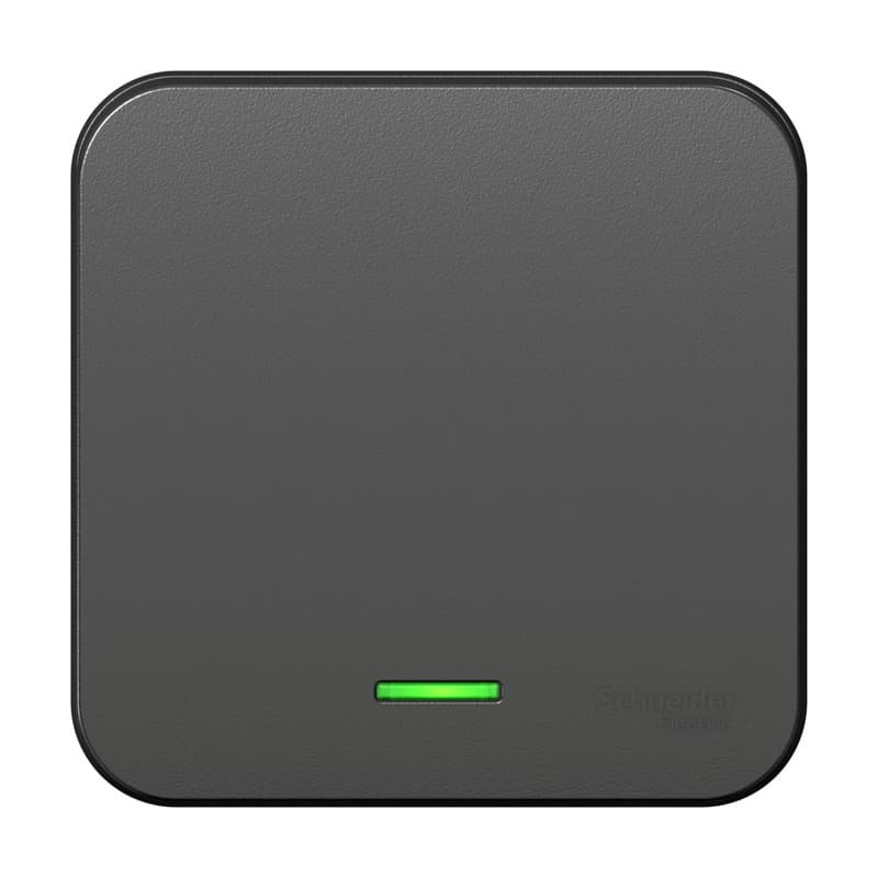 Выключатель 1-клавишный с подсветкой Systeme (Schneider) Electric Blanca BLNVA101116 (антрацит)