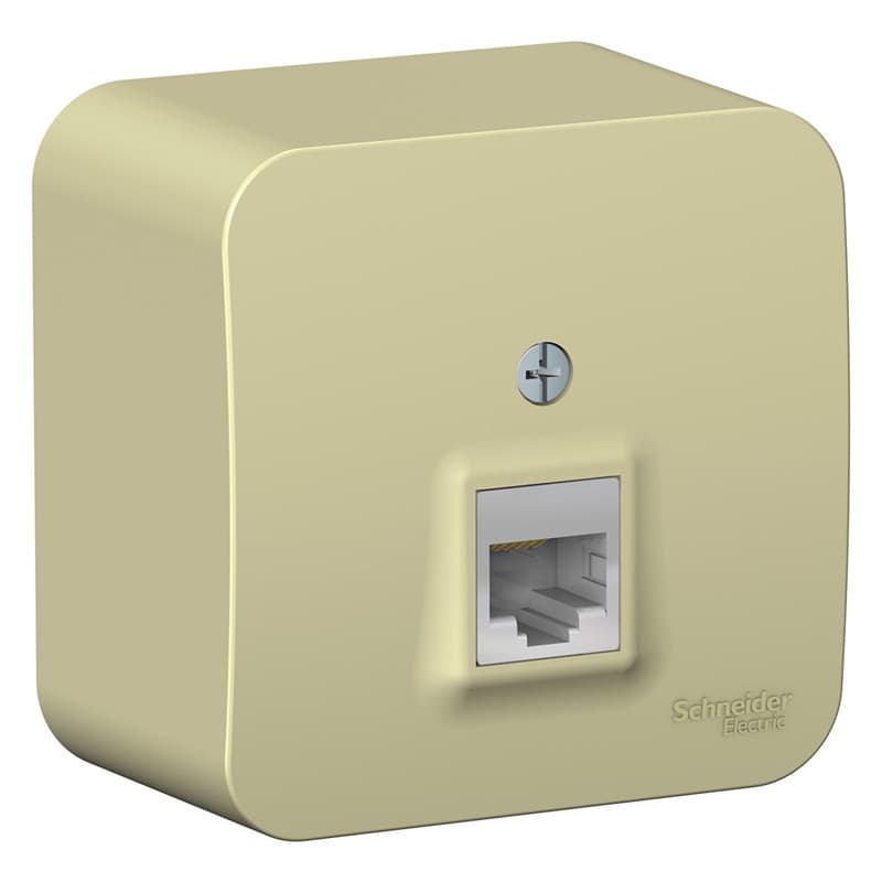 Розетка компьютерная (интернет) Systeme Electric Blanca BLNIA045007, цвет бежевый, разъем RJ45 Cat.5e.
