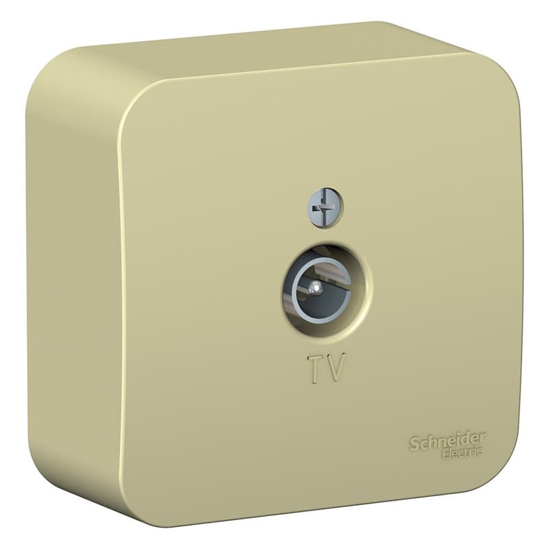 Розетка TV оконечная Systeme Electric Blanca BLNTA000017, цвет бежевый, для подключения антенны.