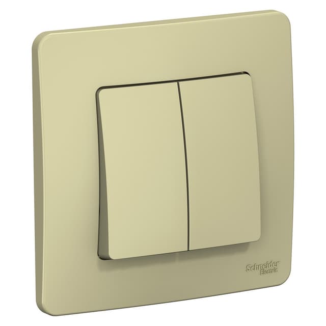 Выключатель двухклавишный Schneider Electric Blanca бежевый BLNVS010507