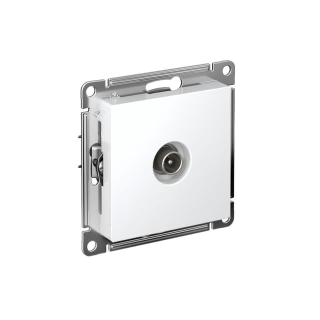 Розетка TV оконечная Systeme Electric AtlasDesign ATN000191, цвет белый, механизм, для скрытого монтажа, глянцевая