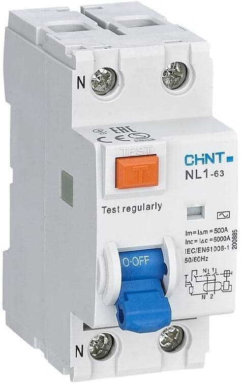Устройство защитного отключения Chint NL1-63 2P 25А 200212