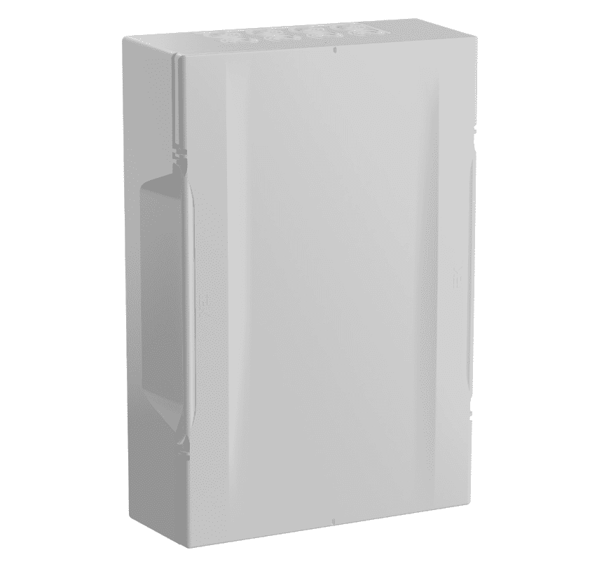 Корпус пластиковый навесной для мультимедийных устройств IEK KREPTA 5 KR5-KP23-N-41, 2 ряда, 460х310 мм, IP40, белый - с закрытой дверцей