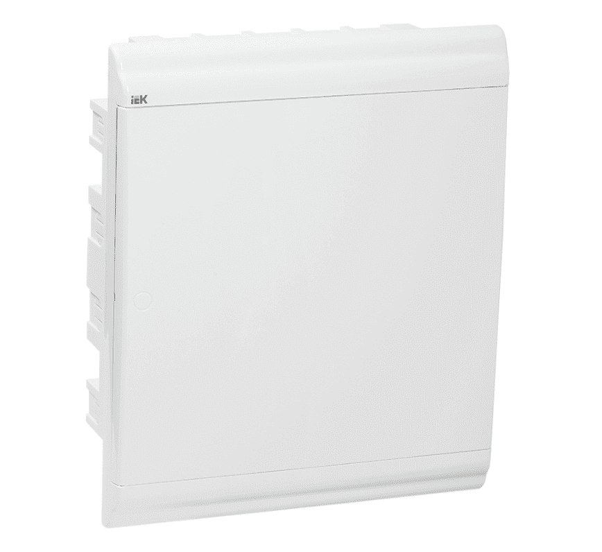 Встраиваемый пластиковый бокс IEK PRIME ЩРВ-П-24 MKP82-V-24-WD-41-10, на 24 модуля (2 ряда), IP41, белая непрозрачная дверца