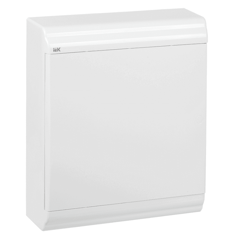 Бокс пластиковый навесной IEK PRIME MKP82-N-24-WD-41-10, ЩРН-П-24, на 24 модуля (2 ряда), IP41, белая непрозрачная дверца, белый