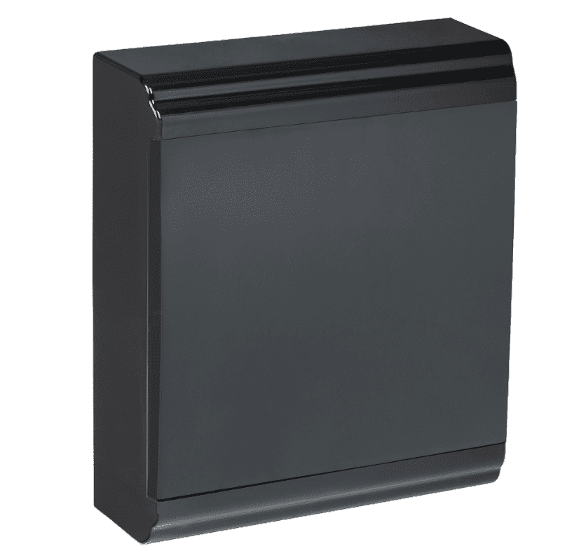 Бокс пластиковый навесной IEK PRIME MKP13-N-01-24-41-K02, ЩРН-П-24, на 24 модуля (2 ряда), IP41, черная непрозрачная дверца, черный