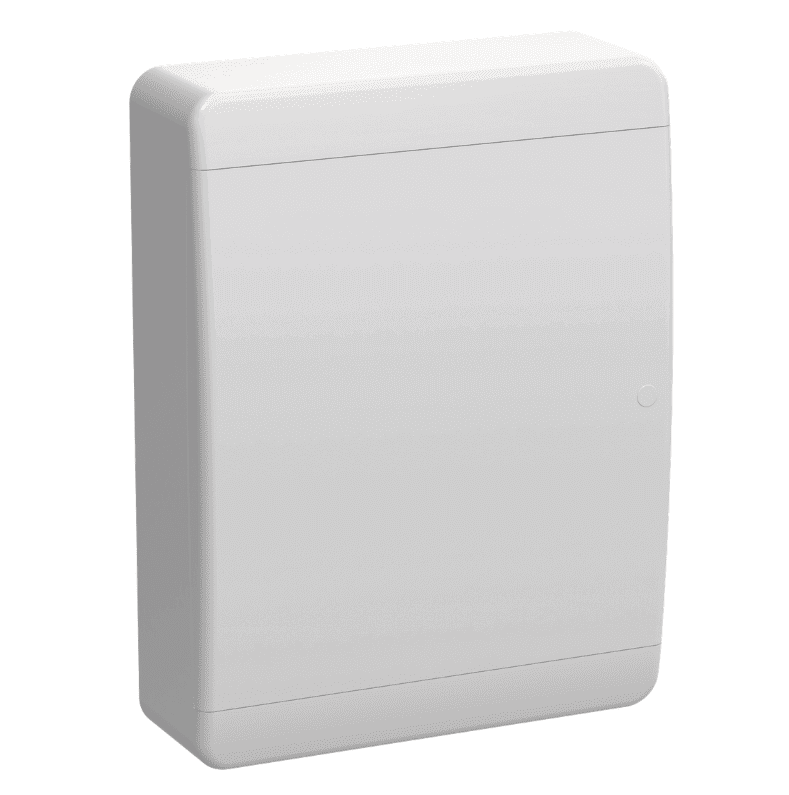 Бокс пластиковый навесной IEK TEKFOR TF5-KP13-N-24-41-K01-K01, ЩРН-П-24, на 24 модуля (2 ряда), IP41, белая непрозрачная дверца, белый