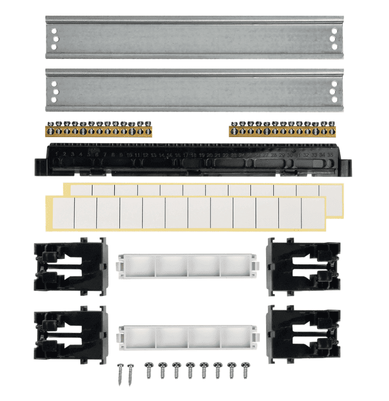 Бокс пластиковый навесной IEK TEKFOR TF5-KP13-N-24-41-K01-K01, ЩРН-П-24, на 24 модуля (2 ряда), IP41, белая непрозрачная дверца, белый - комплектация