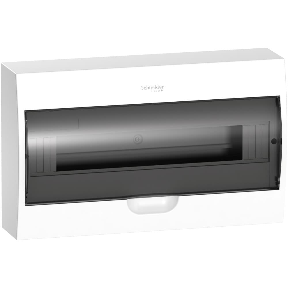 Бокс пластиковый навесной Systeme Electric City9 Box EZ9E118S2SRU, 1 ряд на 18 модулей, с прозрачной дверцей, IP40, белый