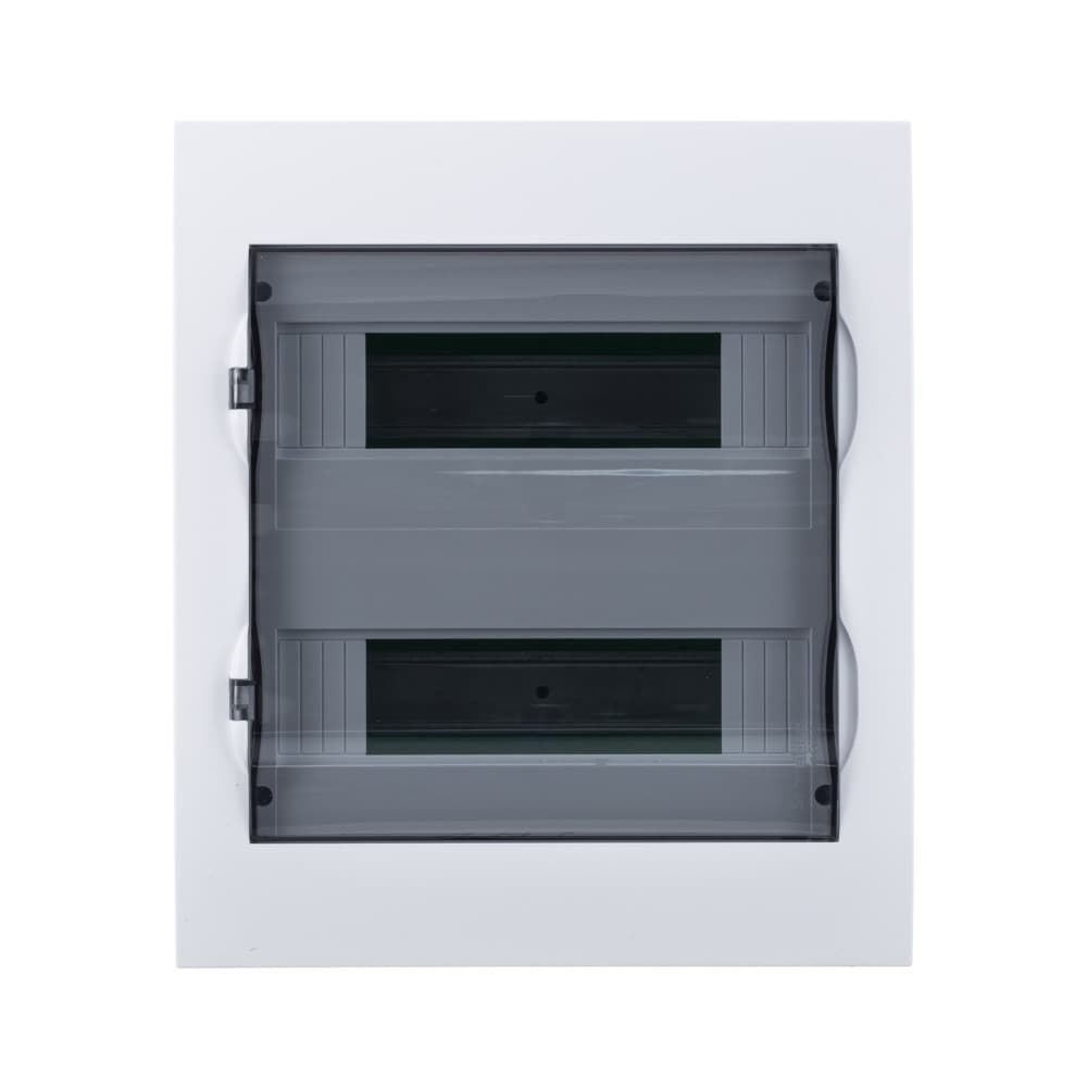 Бокс пластиковый встраиваемый Systeme (Schneider) Electric City9 Box EZ9E212S2FRU на 2х12 модулей - вид спереди