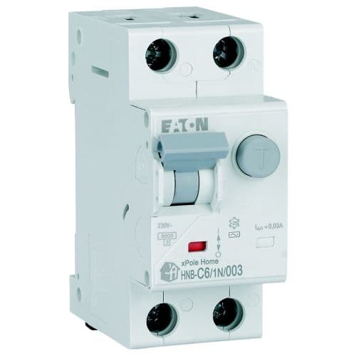 Дифференциальный автоматический выключатель Eaton HNB-C6/1N/003, фото 3