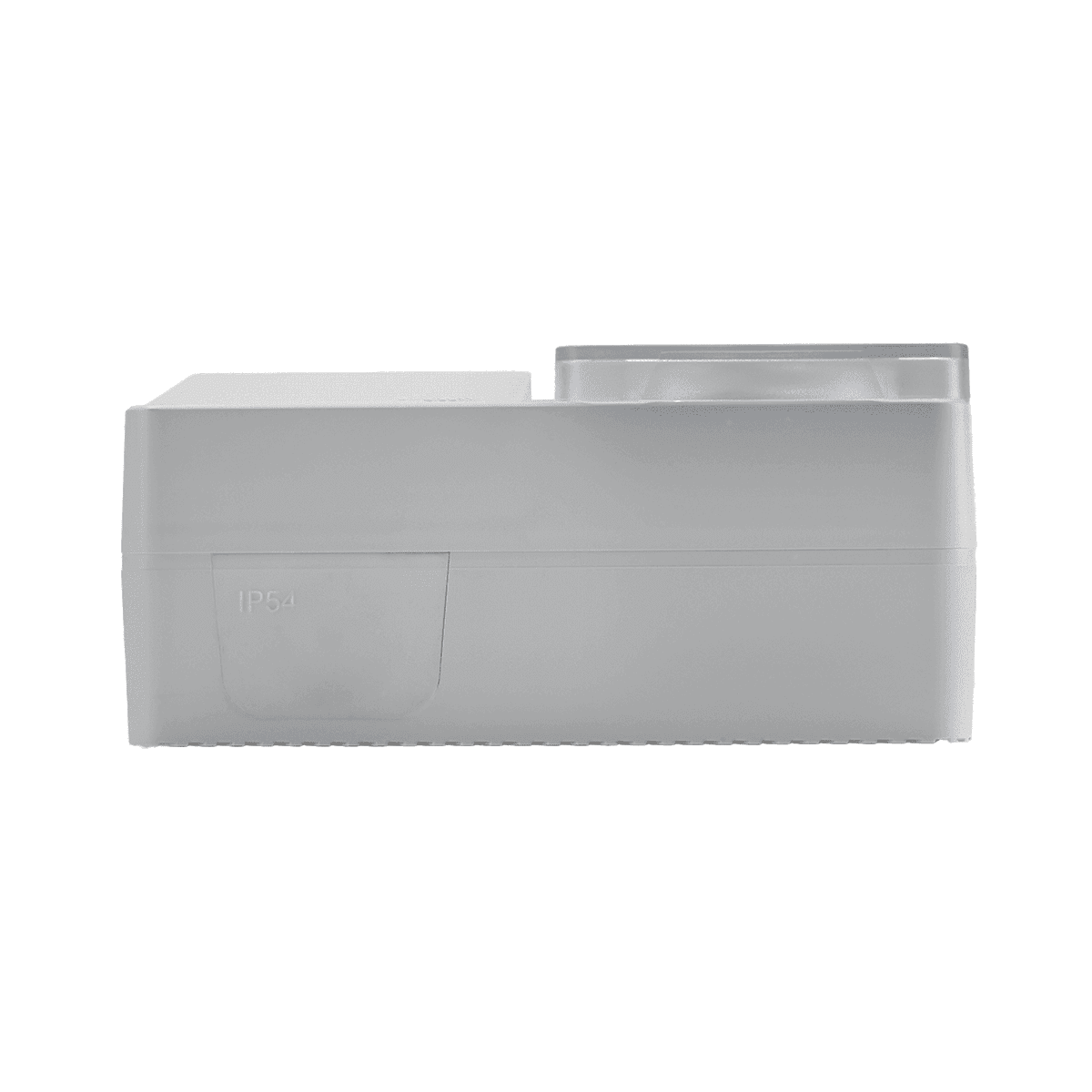Блок комбинированный Systeme Electric AtlasDesign Profi54 ATN540170, розетка 16А с заземлением и защитными шторками, выключатель одноклавишный 10А, IP54, накладной монтаж, белый - вид сверху