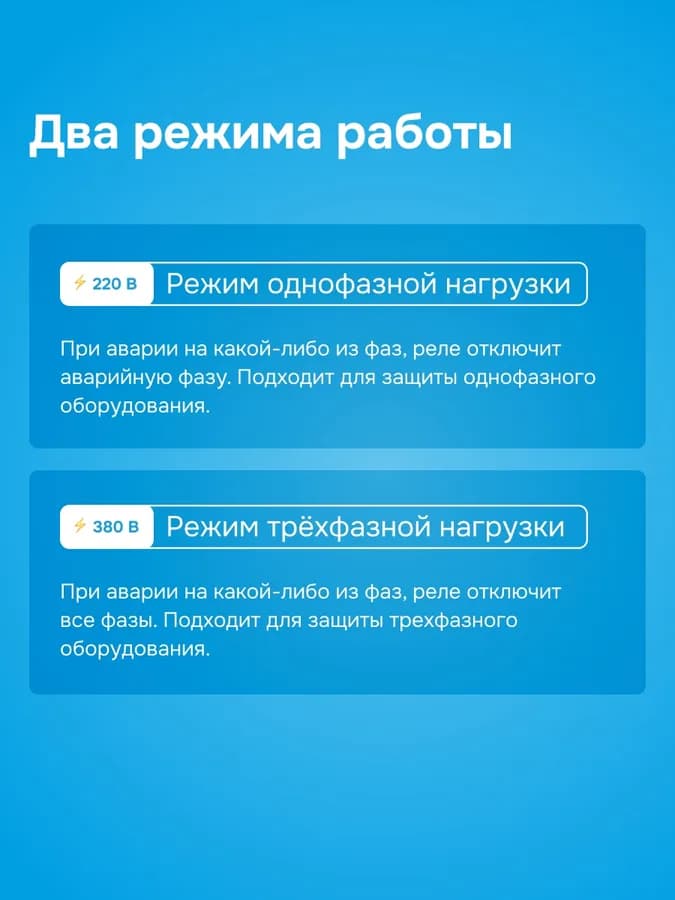 Реле напряжения трёхфазное 40А Welrok D6-40, фото 3