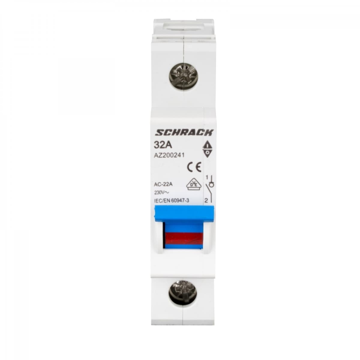 Выключатель нагрузки модульный Schrack Technik Amparo 1P, номинальный ток 32А, артикул AZ200241, фото 2