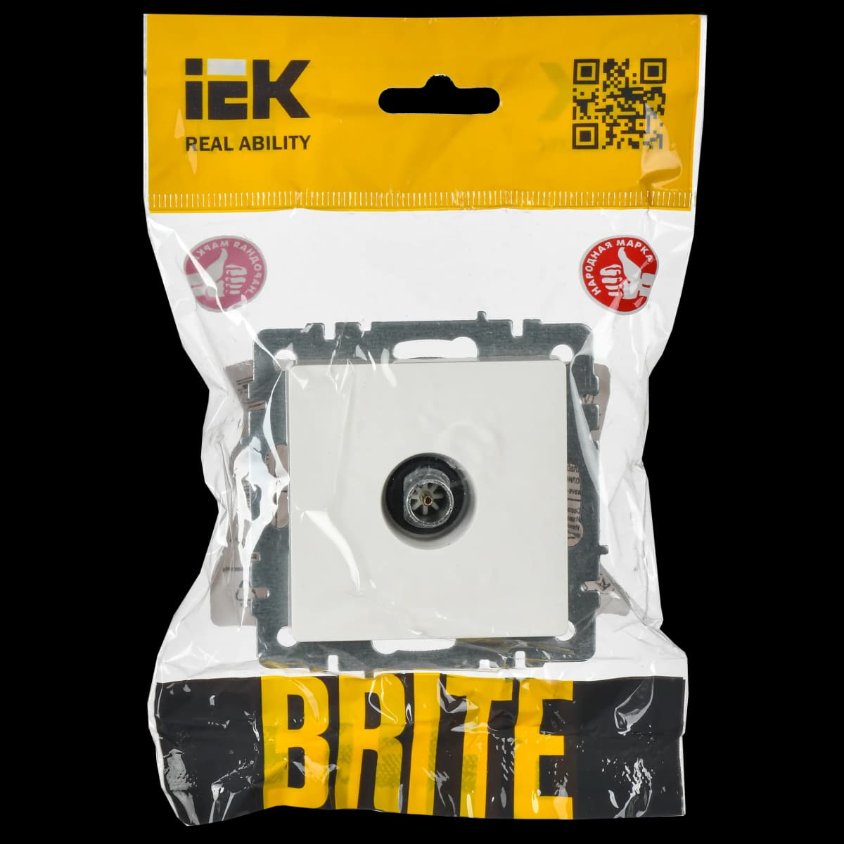 Розетка TV IEK BRITE BR-A10-O-K01 (белый), фото 3
