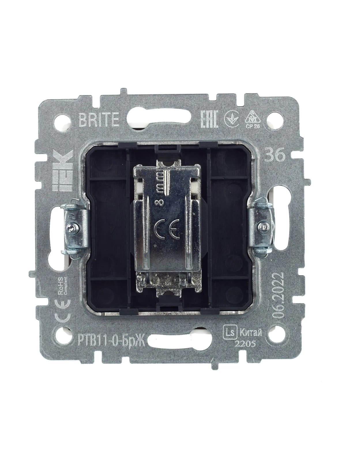 Розетка TV IEK BRITE BR-A10-O-K36 (жемчужный), фото 3