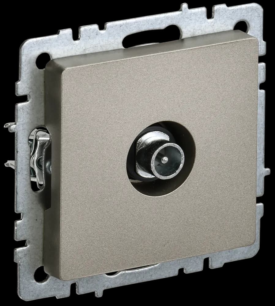 Розетка TV IEK BRITE BR-A10-P-K37 (шампань)