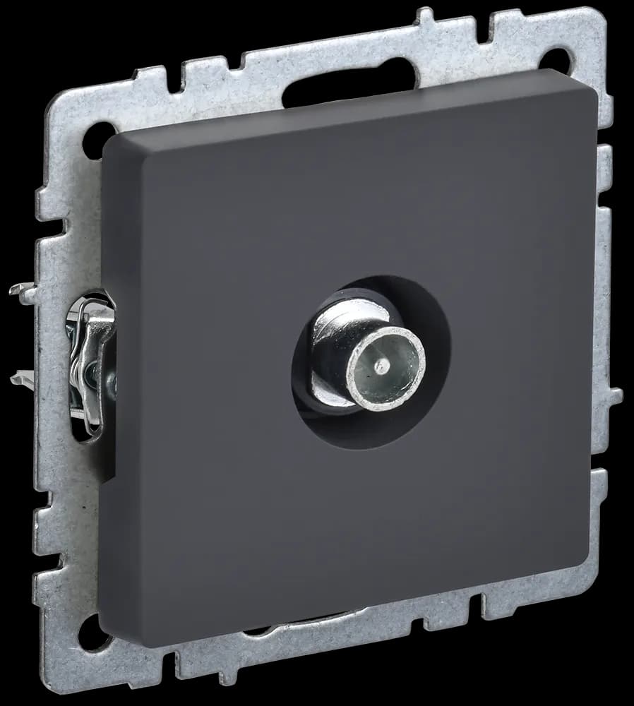 Розетка TV IEK BRITE BR-A10-P-K53 (графит)