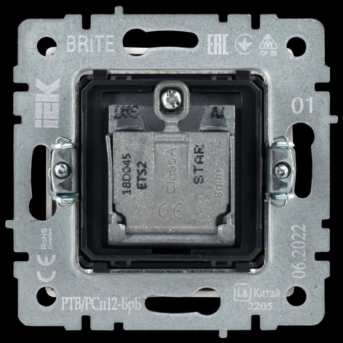 Розетка двойная TV IEK BRITE BR-AF20-O-K01 (белый), фото 4