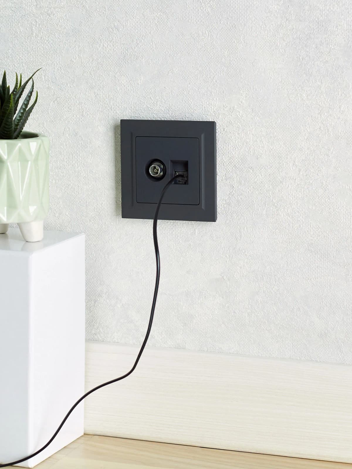Розетка двойная TV + компьютерная IEK BRITE BR-AK20-1-K53 (графит), фото 4