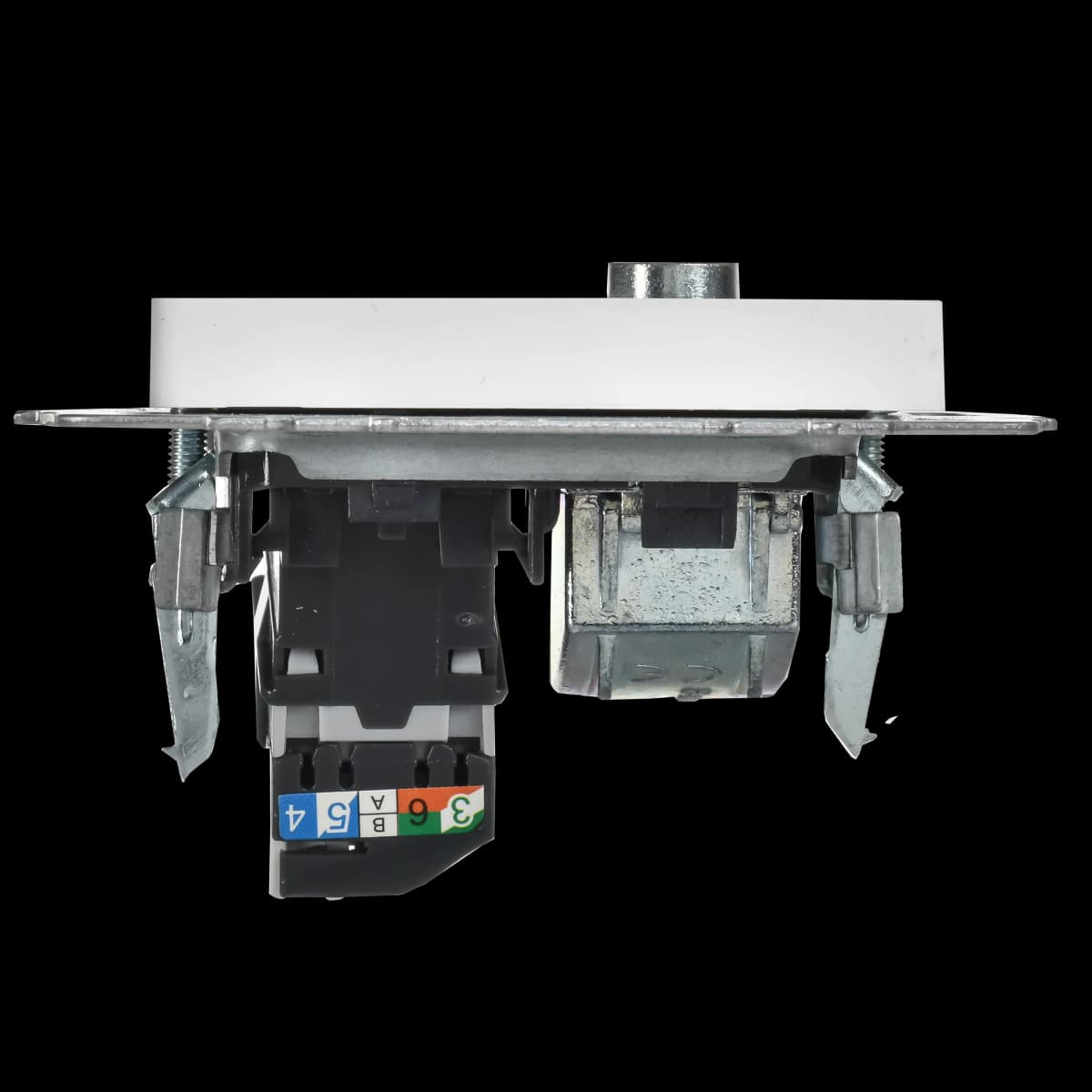 Розетка двойная TV + компьютерная IEK BRITE BR-AK20-1-K91 (белый арктический), фото 3