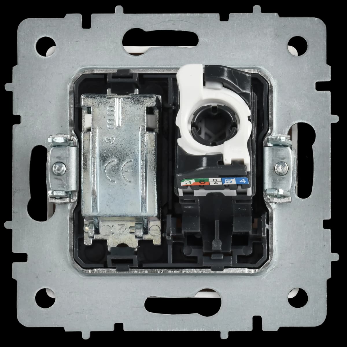 Розетка двойная TV + компьютерная IEK BRITE BR-AK20-1-K91 (белый арктический), фото 4