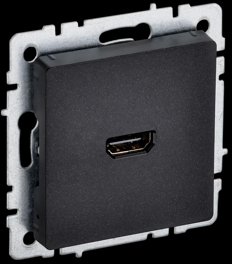 Розетка HDMI IEK BRITE BR-H10-K02 (черный)