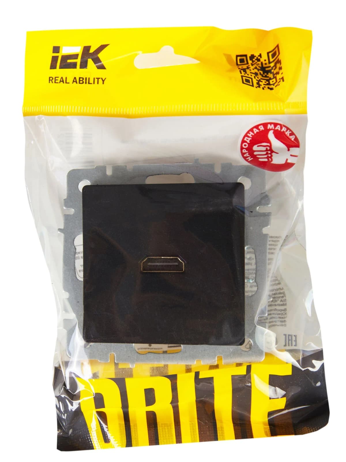 Розетка HDMI IEK BRITE BR-H10-K02 (черный), фото 2