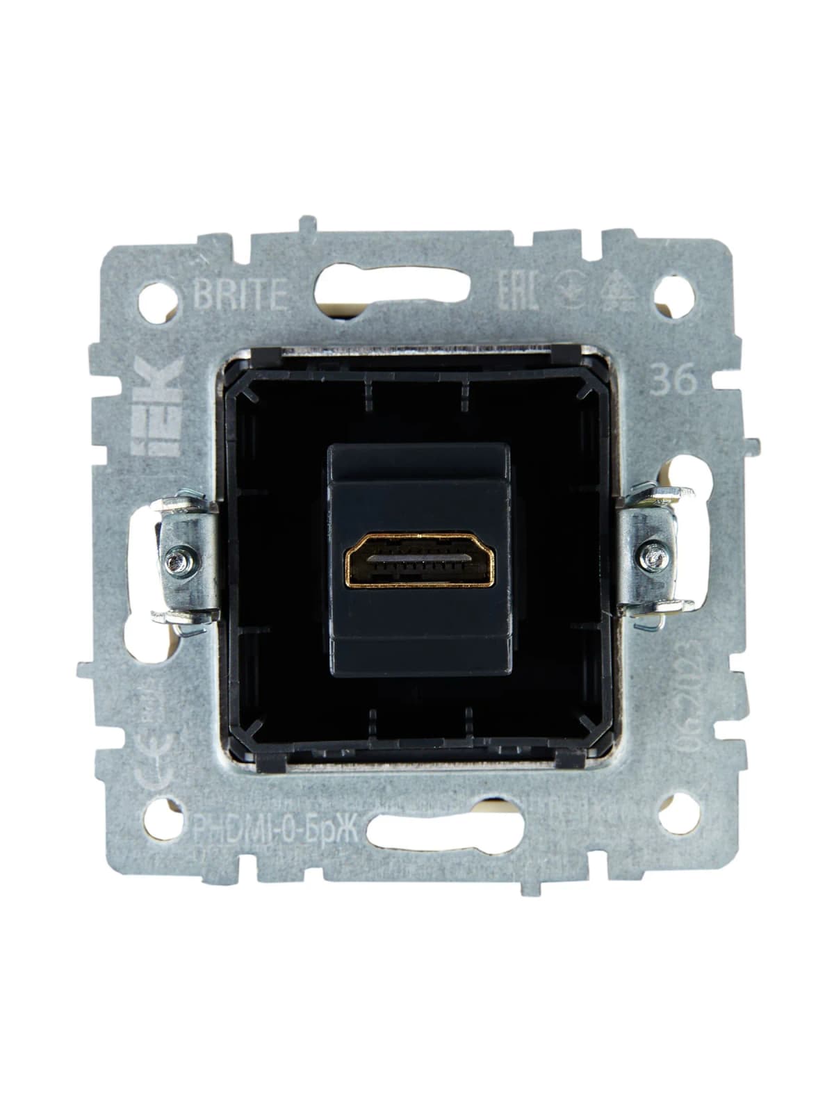 Розетка HDMI IEK BRITE BR-H10-K36 (жемчужный), фото 4