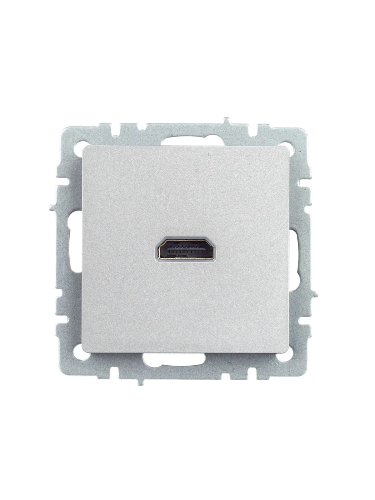 Розетка HDMI IEK BRITE BR-H10-K47 (алюминий), фото 2