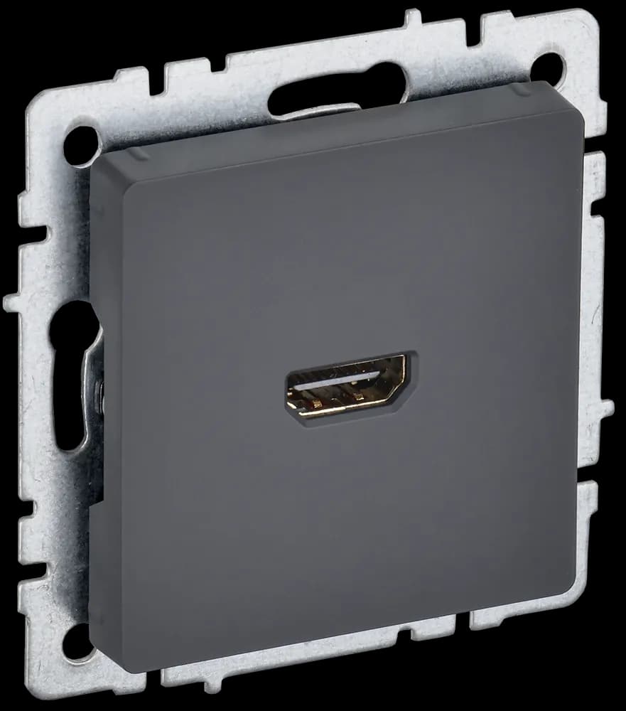 Розетка HDMI IEK BRITE BR-H10-K53 (графит)