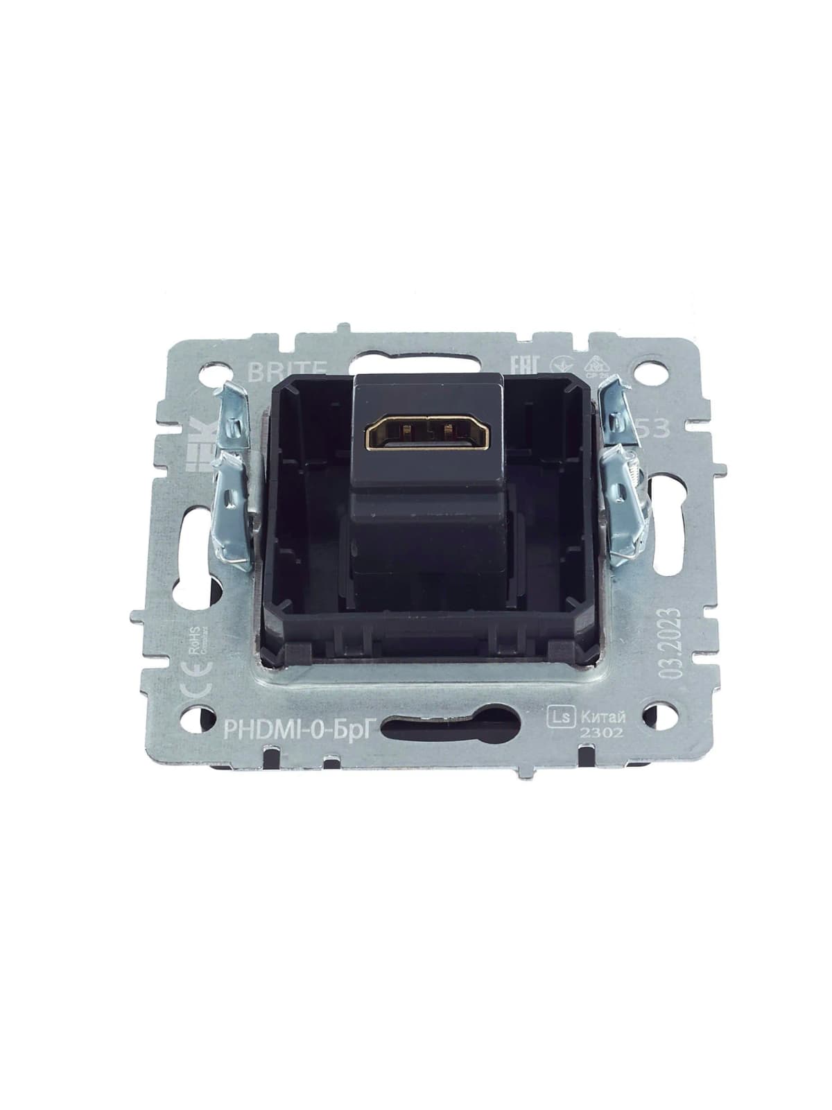 Розетка HDMI IEK BRITE BR-H10-K53 (графит), фото 4