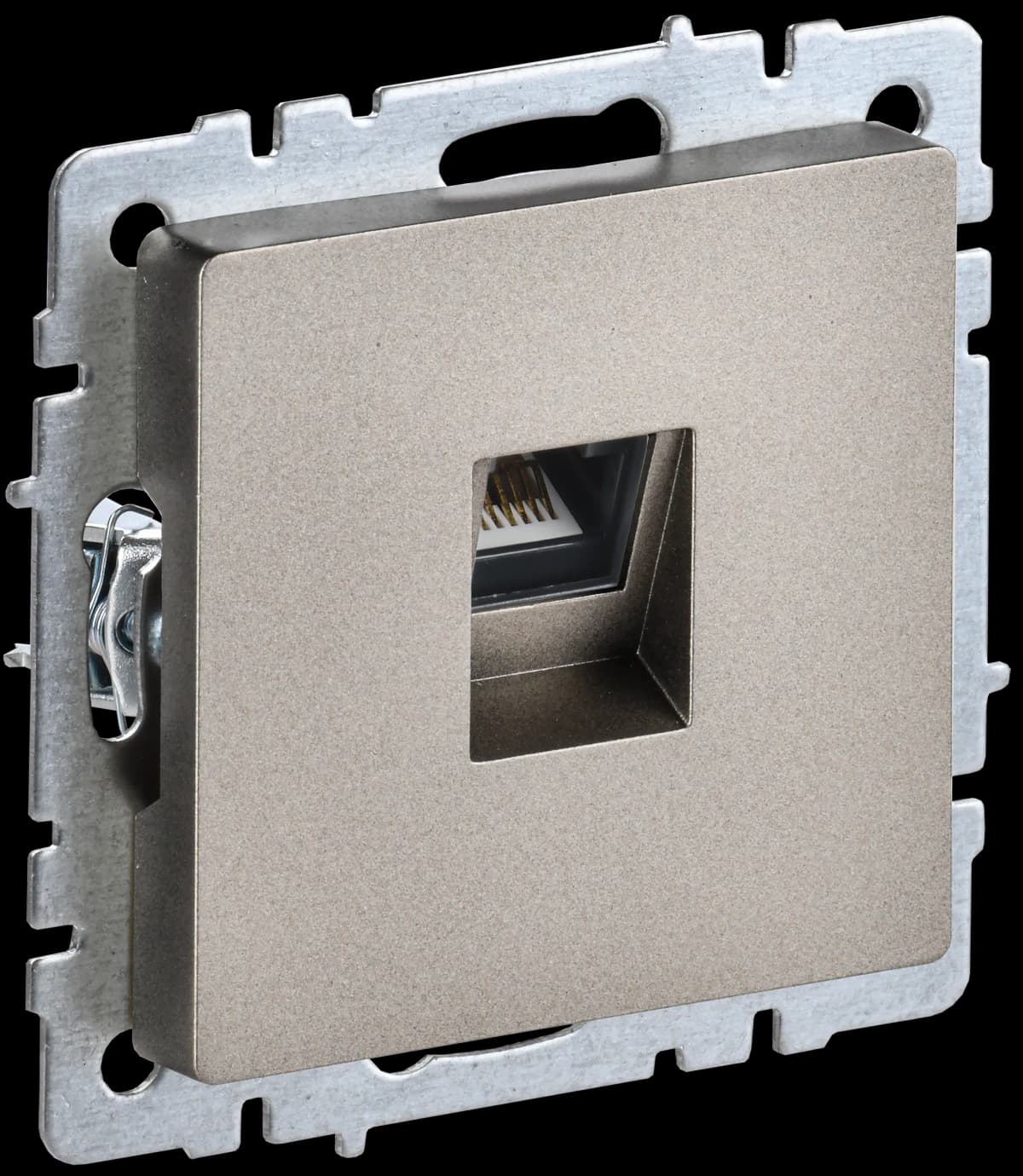 Розетка компьютерная IEK BRITE BR-K10-1-K37 (шампань)