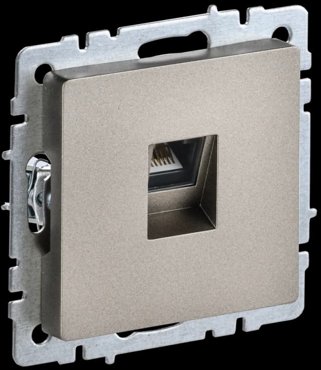 Розетка компьютерная IEK BRITE BR-K10-1-K37 (шампань)