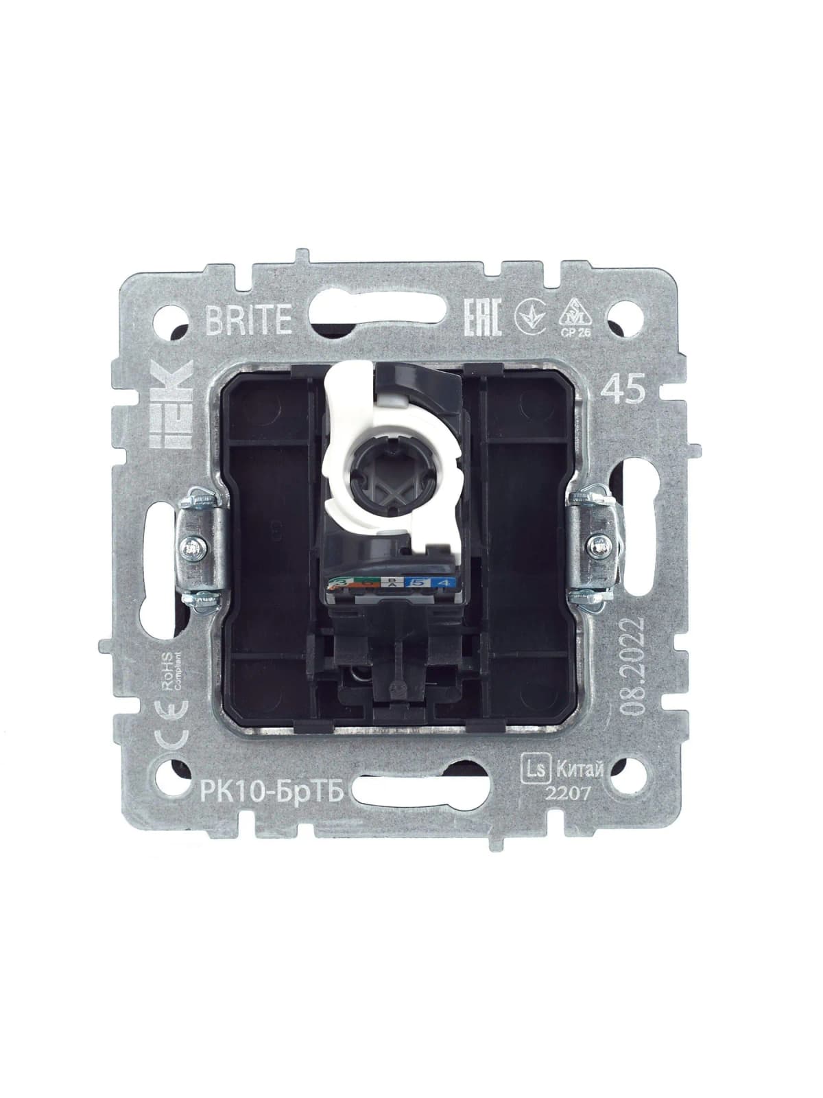 Розетка компьютерная IEK BRITE BR-K10-1-K45 (бронза), фото 4