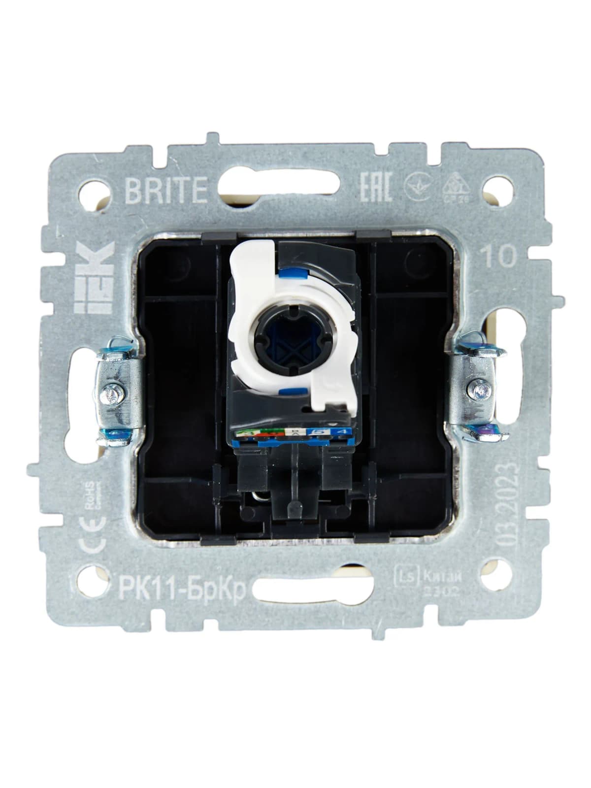 Розетка компьютерная IEK BRITE BR-K10-2-K10 (бежевый), фото 4